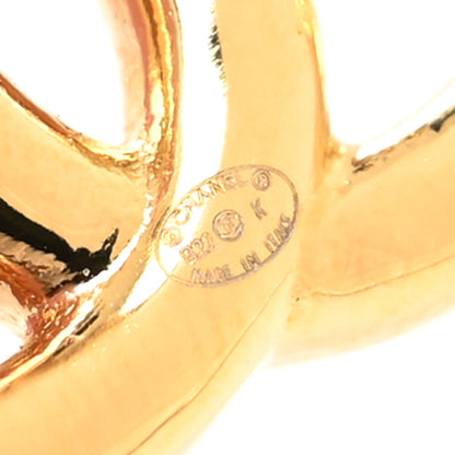 Chanel Crystal Wheat CC Earrings Gold 4 of 4