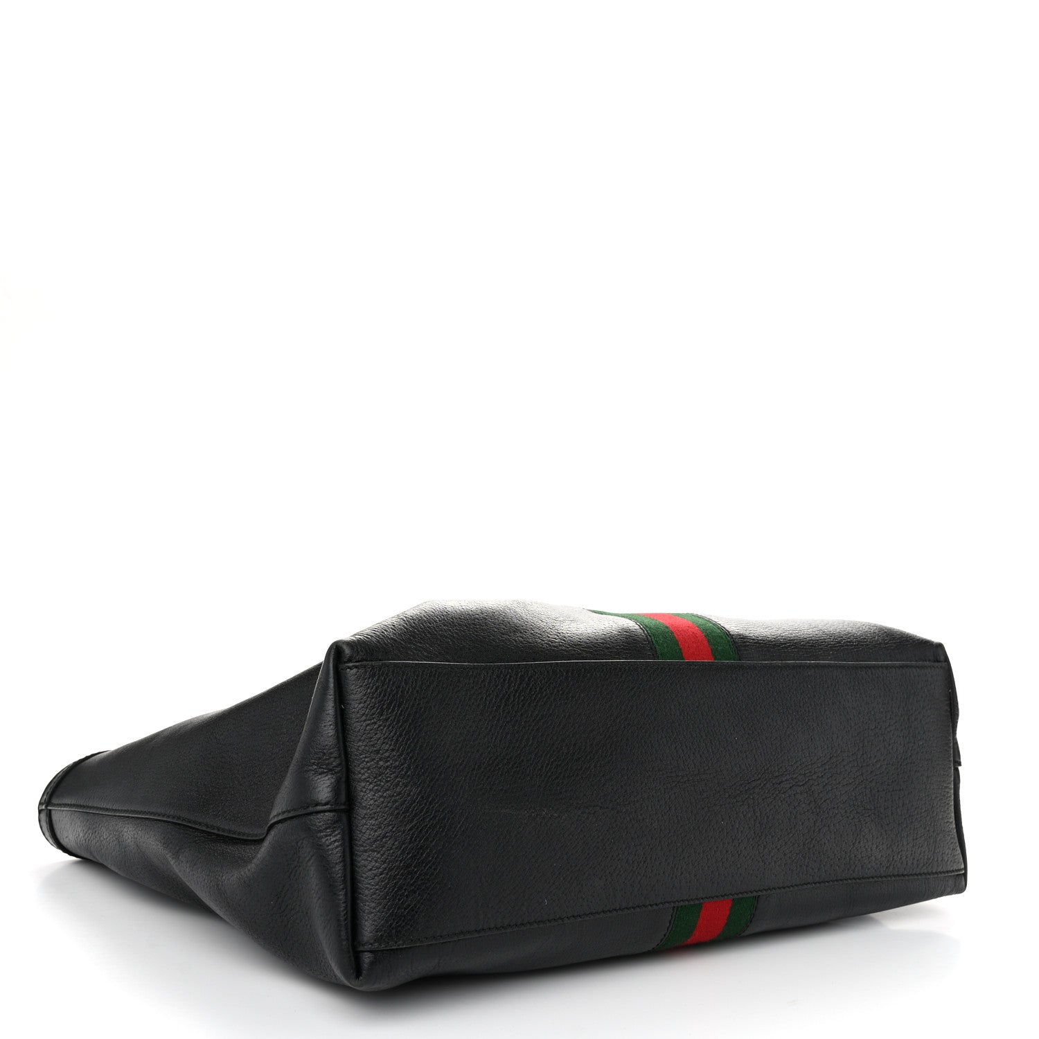 Gucci Textured Calfskin Web Medium Ophidia Shopping Tote Black 4 of 10