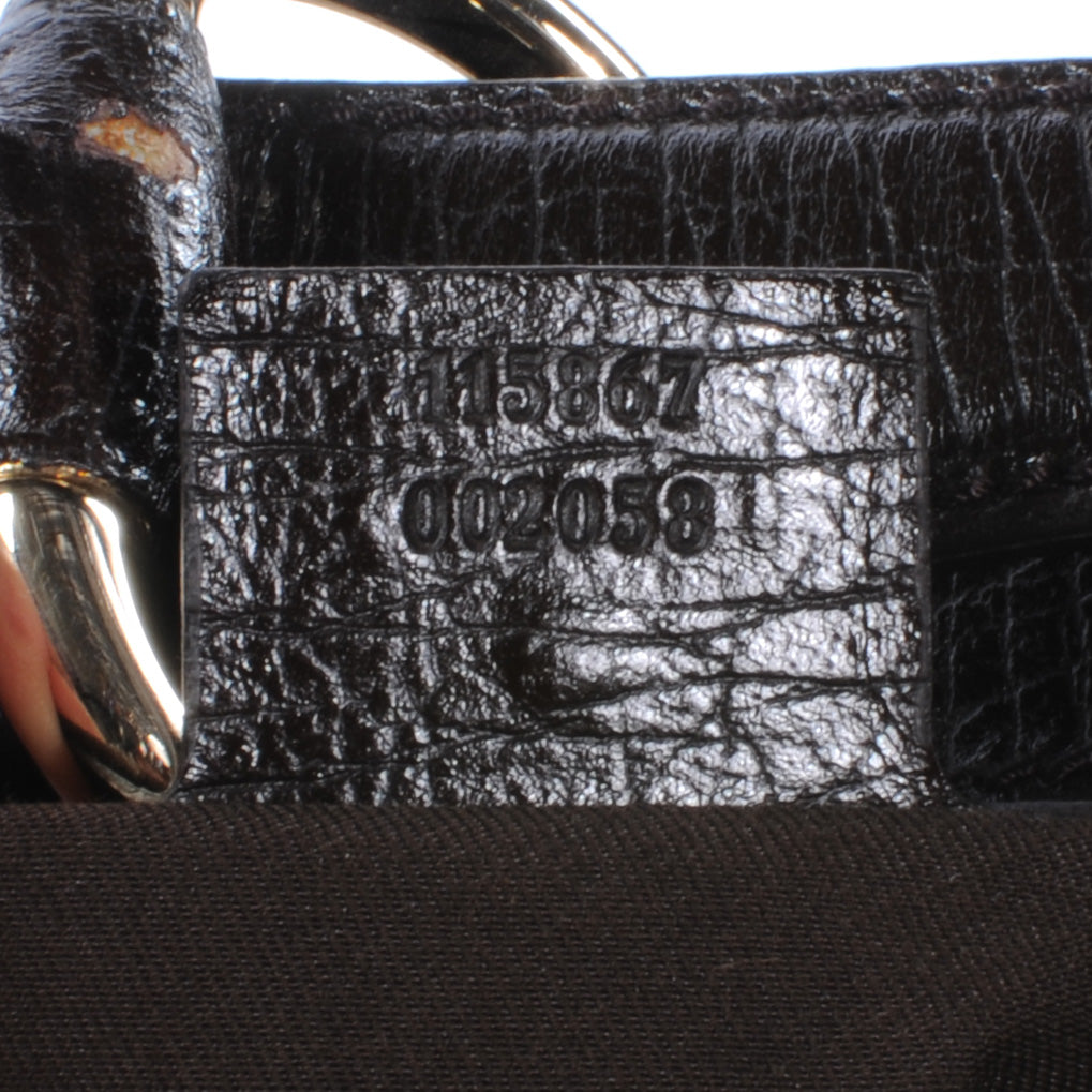 Gucci Monogram Medium Horsebit Chain Hobo Ebony 6 of 7