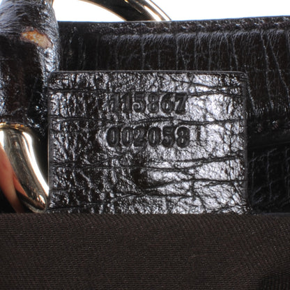 Gucci Monogram Medium Horsebit Chain Hobo Ebony 6 of 7