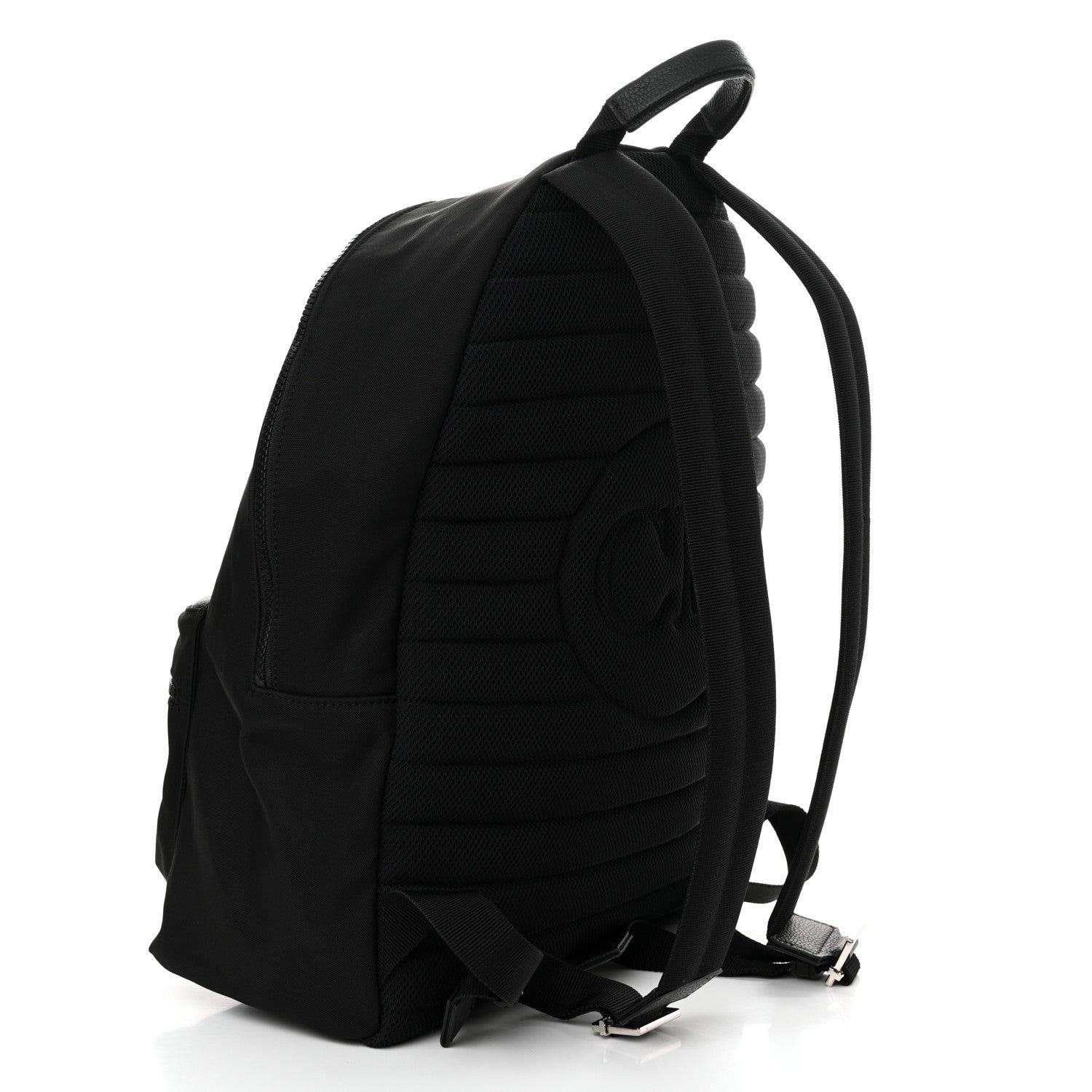Christian Dior X KAWS Nylon Calfskin Logo Backpack Black 3 of 9