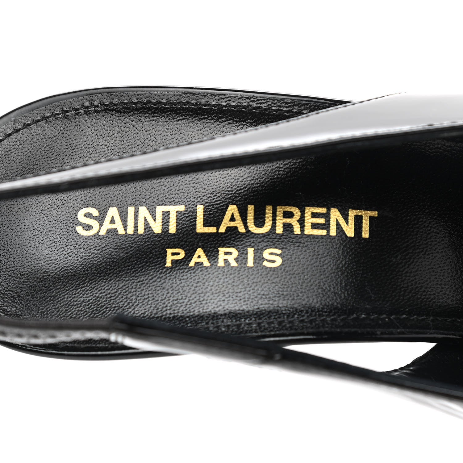 Saint Laurent Patent Venus 110 Slingback Pointed Pumps 38 Black 7 of 8