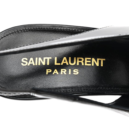 Saint Laurent Patent Venus 110 Slingback Pointed Pumps 38 Black 7 of 8