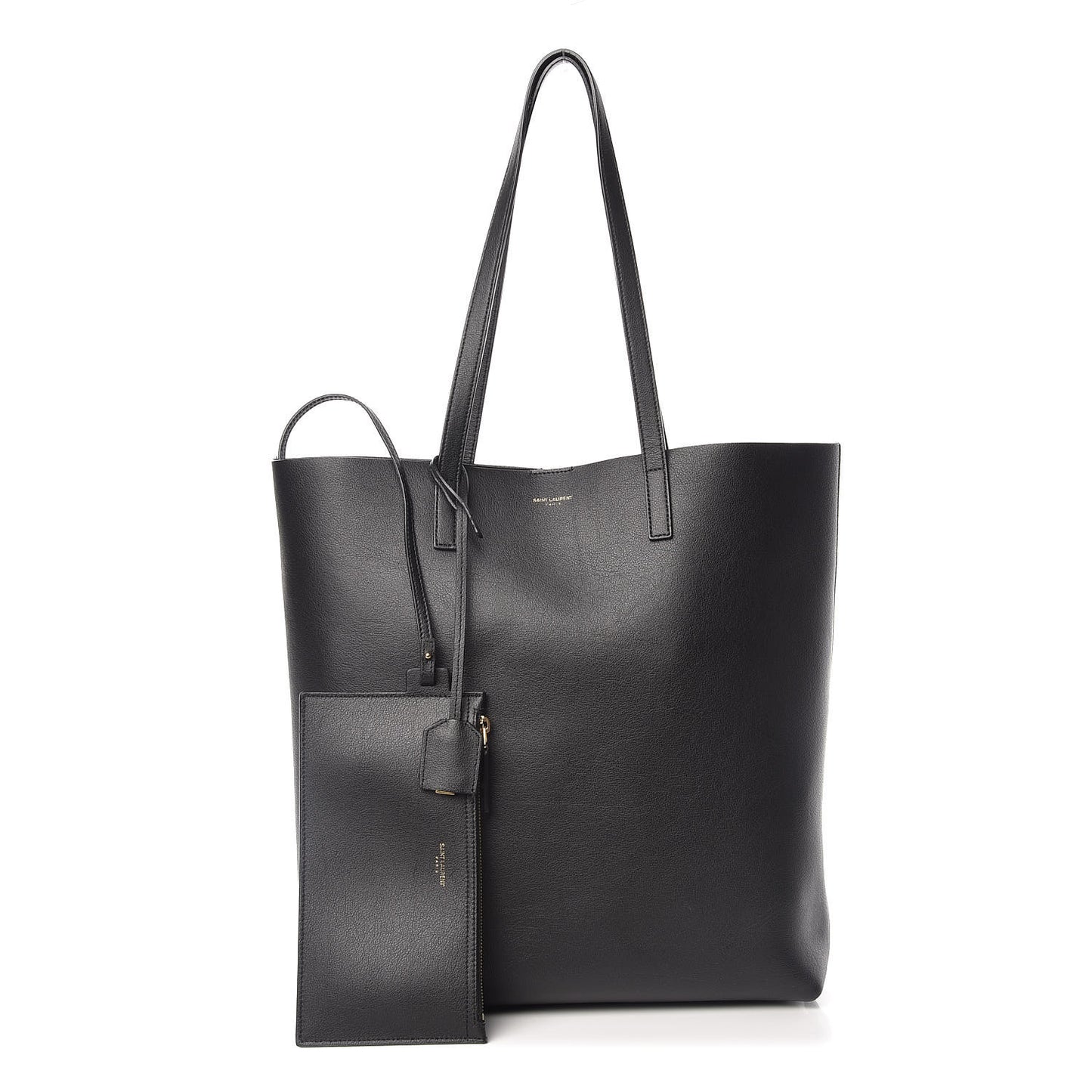 Calfskin Medium Shopping Tote Black