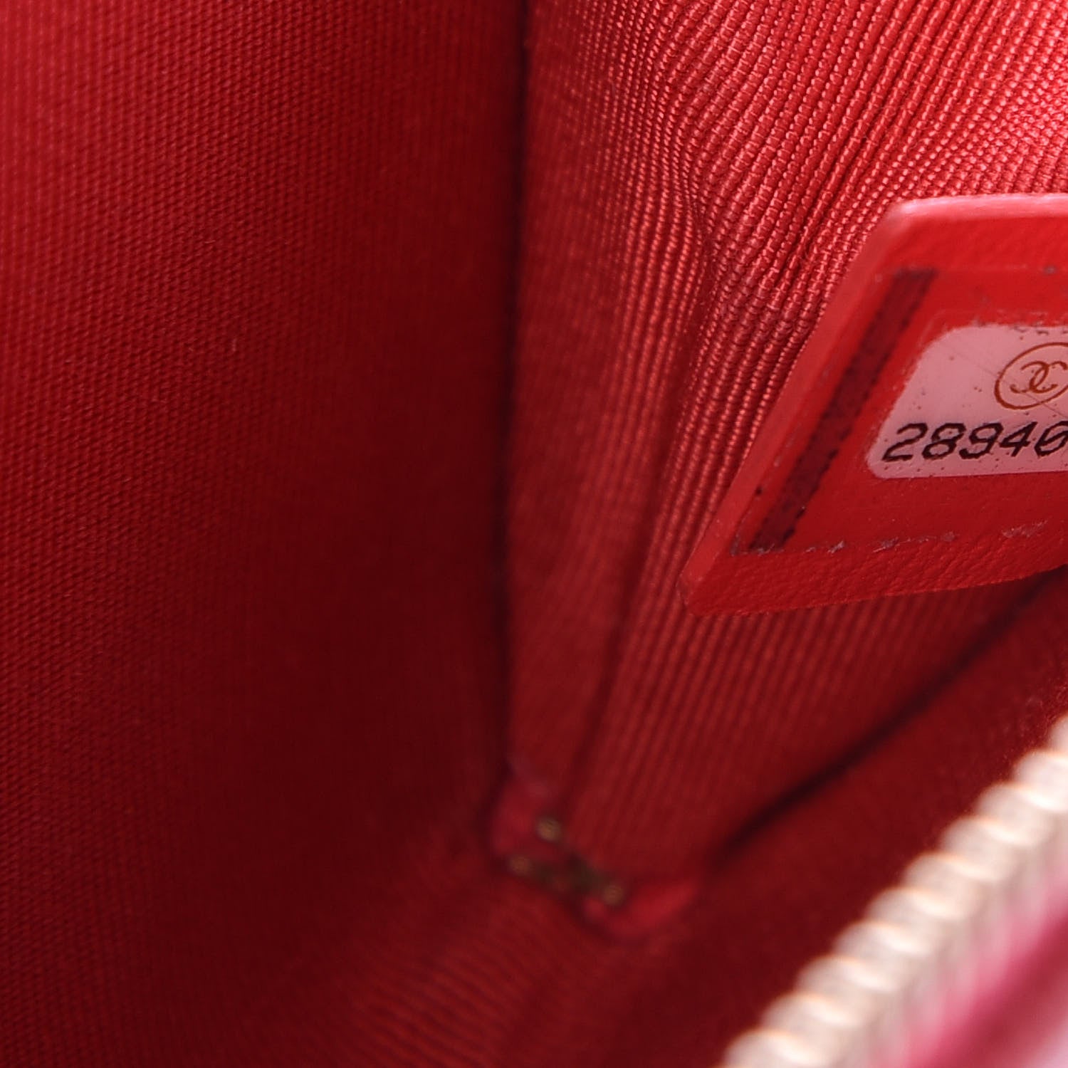 Chanel Caviar Quilted Zipped Key Holder Case Red 7 of 8