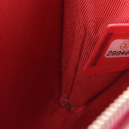 Chanel Caviar Quilted Zipped Key Holder Case Red 7 of 8