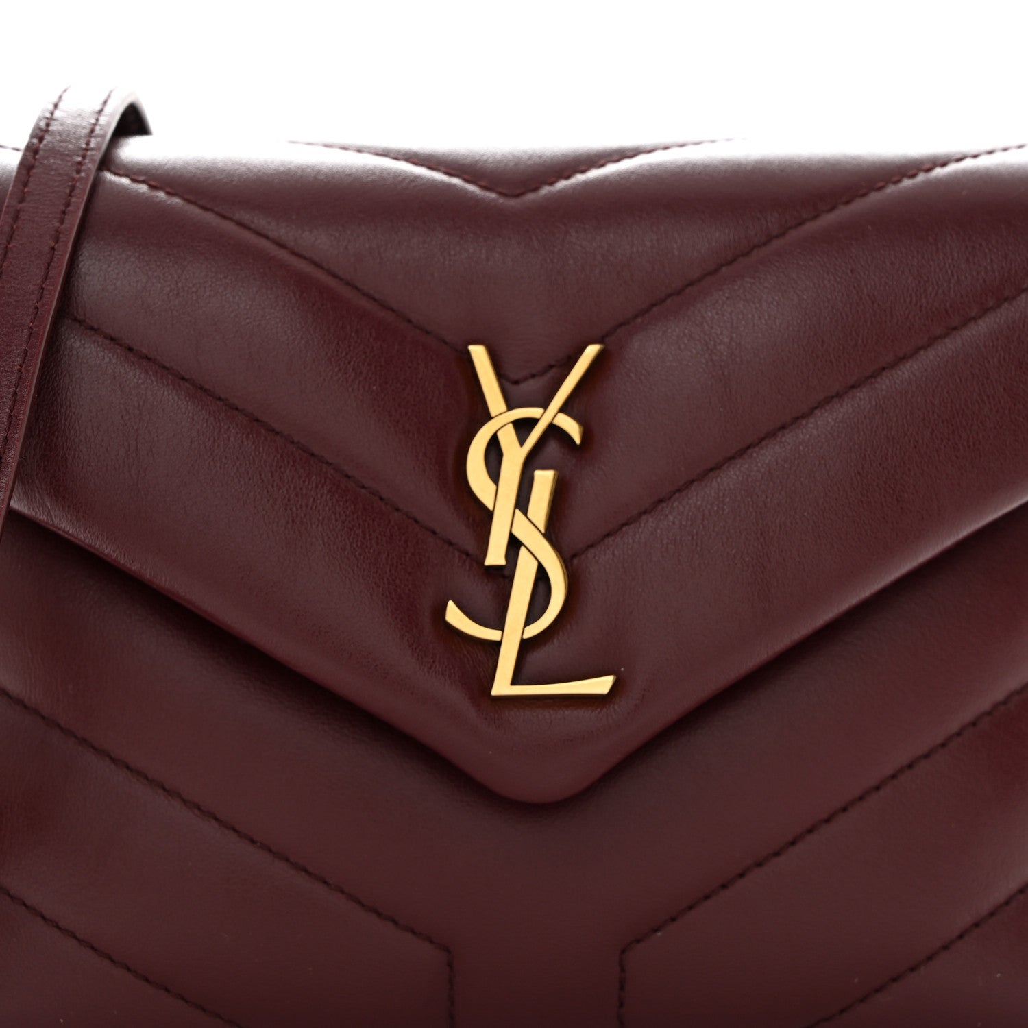 Saint Laurent Calfskin Y Quilted Monogram Toy Loulou Monogram Crossbody Bag Rouge Legion 9 of 11
