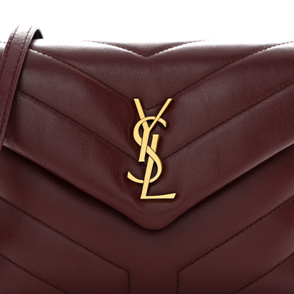 Saint Laurent Calfskin Y Quilted Monogram Toy Loulou Monogram Crossbody Bag Rouge Legion 9 of 11