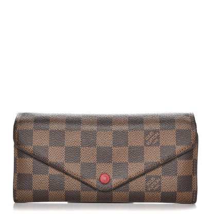 Louis Vuitton Damier Ebene Josephine Wallet Red 1 of 11