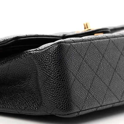 Chanel Caviar Quilted Medium Double Flap Black 10 of 11