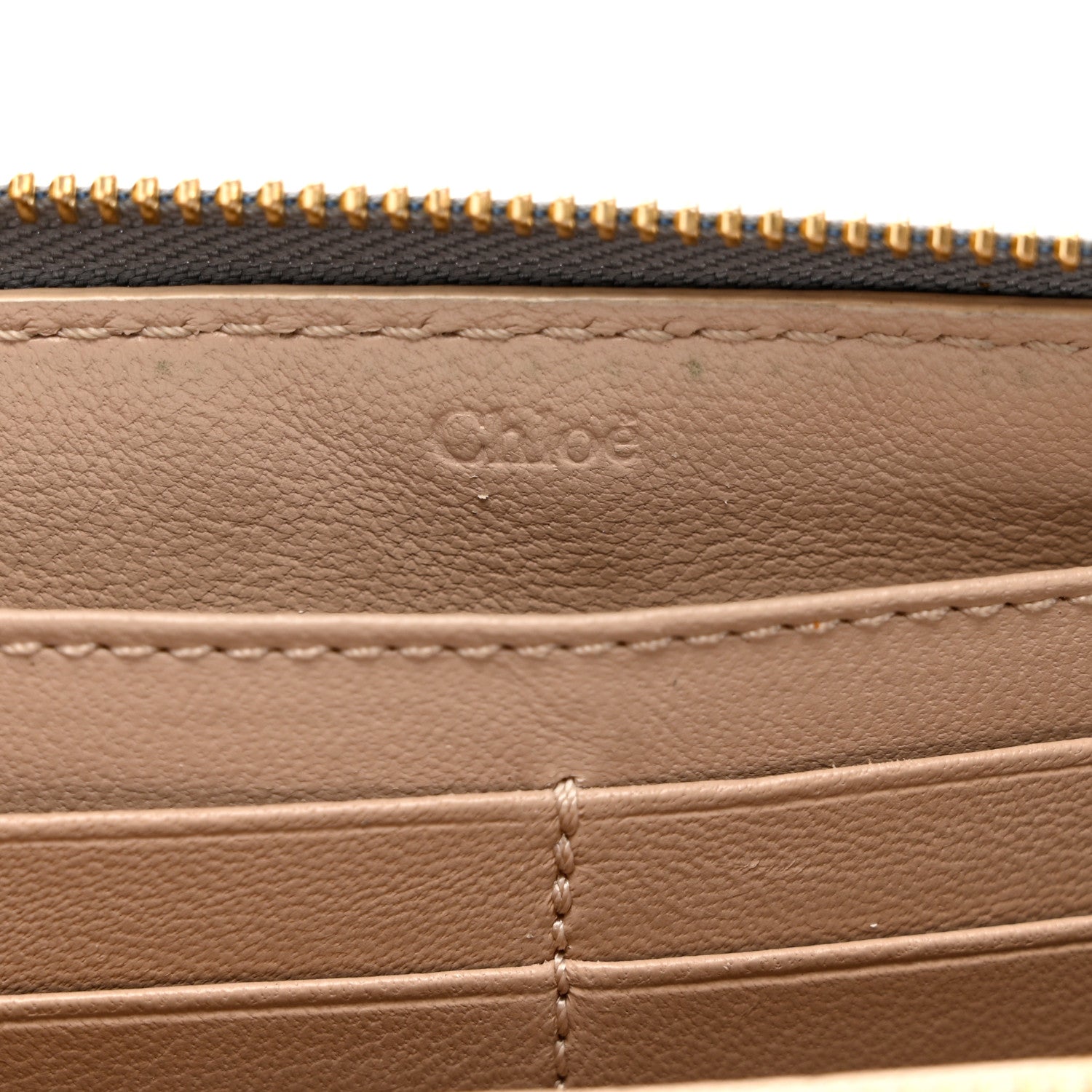 Chloe Calfskin Marcie Long Zip Around Wallet Cashmere Grey 5 of 9