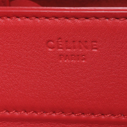 Celine Smooth Calfskin Medium Phantom Luggage Bag Red 7 of 9