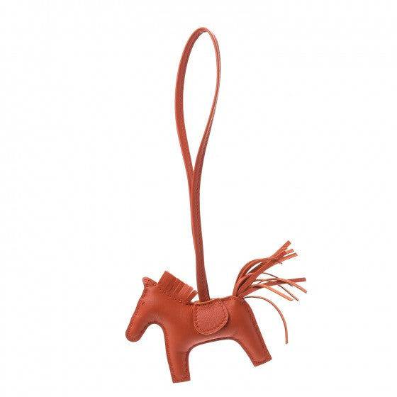 Hermes Milo Lambskin Grigri Rodeo Horse Bag Charm PM Cornaline 1 of 5