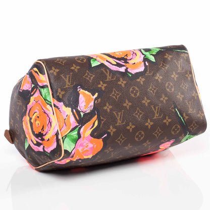 Louis Vuitton Monogram Roses Speedy 30 5 of 9