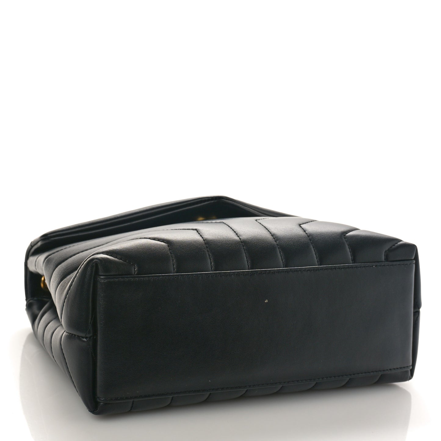 Calfskin Y Quilted Monogram Small Loulou Chain Satchel Black