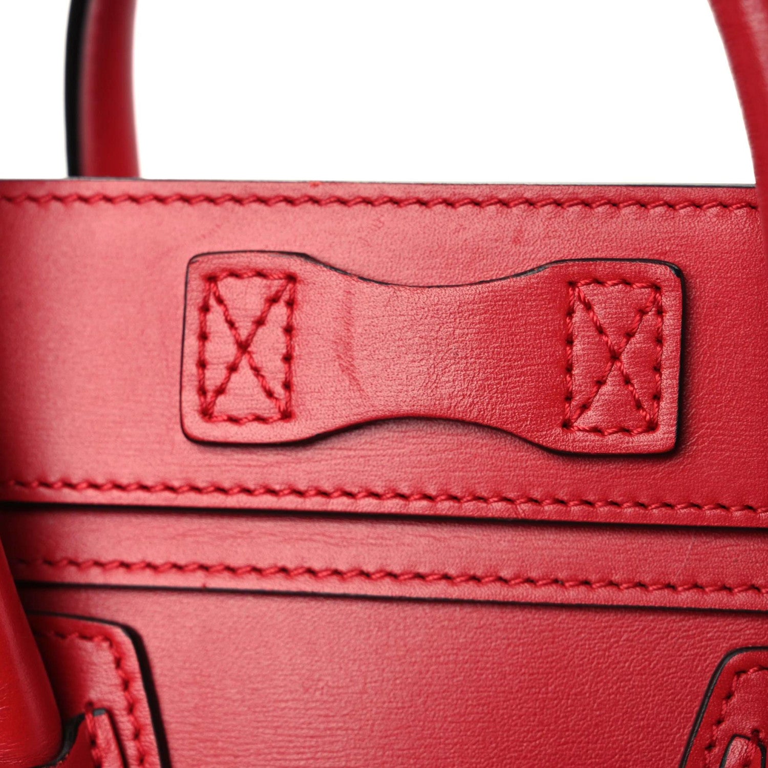 Celine Smooth Calfskin Nano Luggage Red 16 of 18