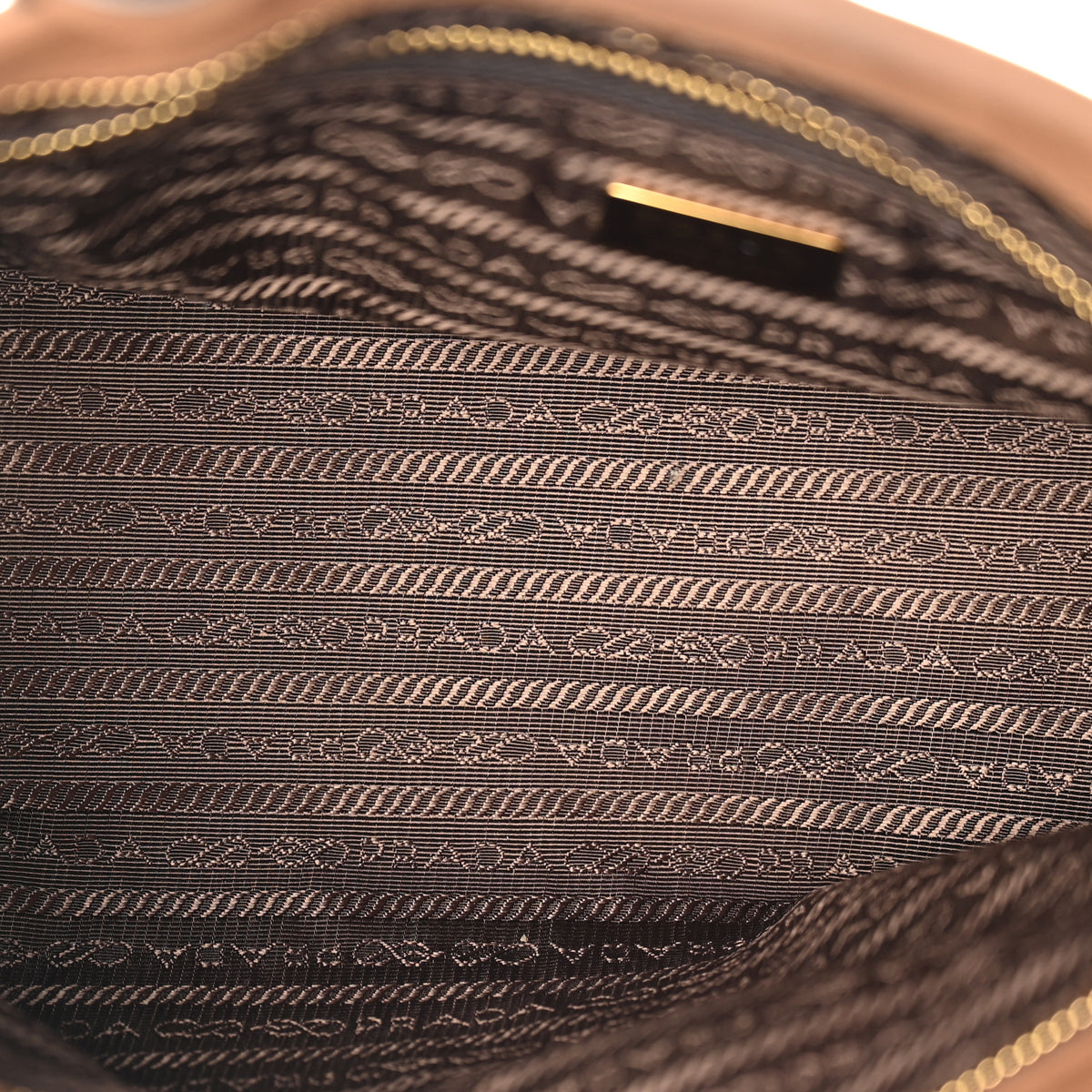 Prada Nubuck Triangle Medium Bonnie Shoulder Bag Cacao 5 of 9