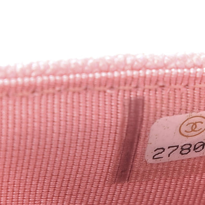 Chanel Iridescent Caviar Quilted Wallet on Chain WOC Pink 11 of 13