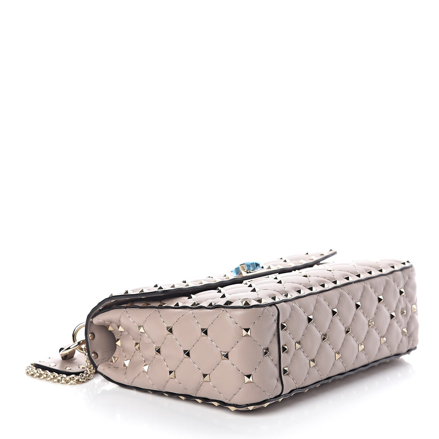 Valentino Garavani Lambskin Medium Rockstud Spike Shoulder Bag Poudre 4 of 9