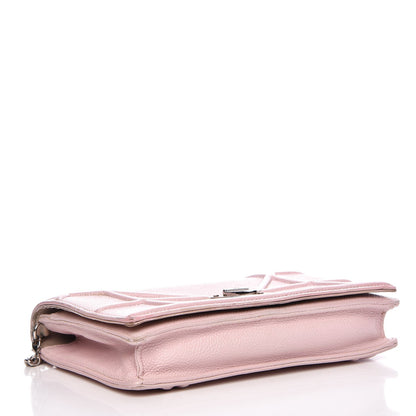 Christian Dior Grained Calfskin Diorama Wallet on Chain Pouch Rose Poudre 4 of 20
