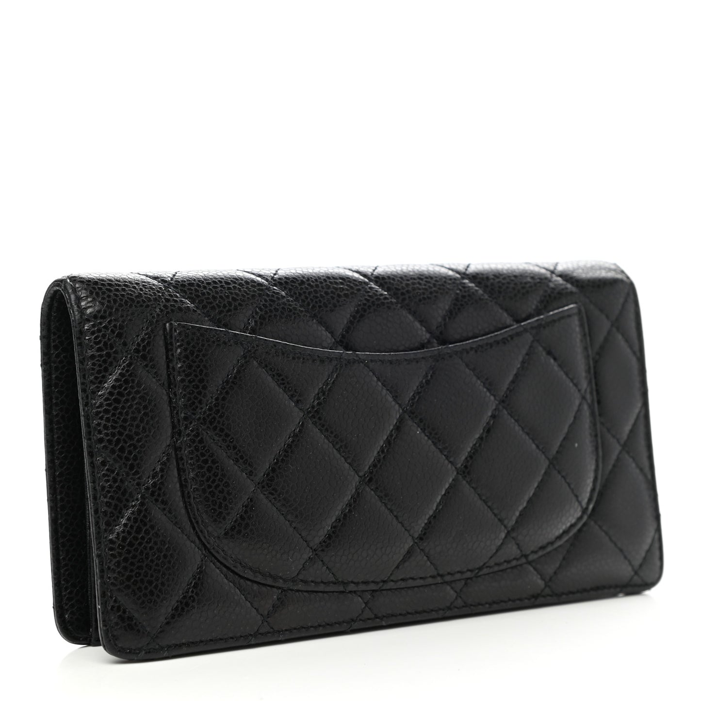 Caviar Quilted Yen Wallet Black