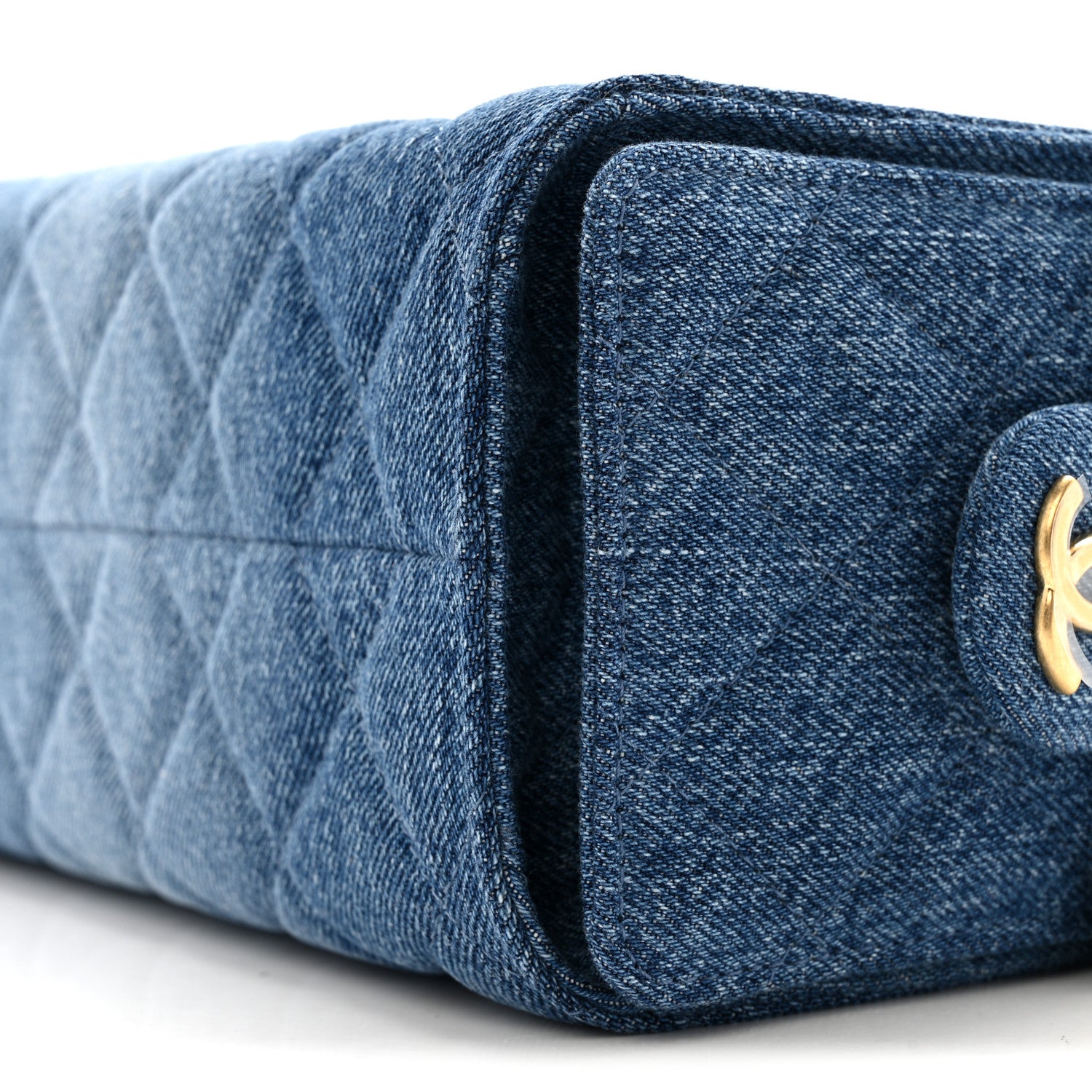 Chanel Washed Denim Quilted Mini Chanel 25 Handbag Blue 10 of 11