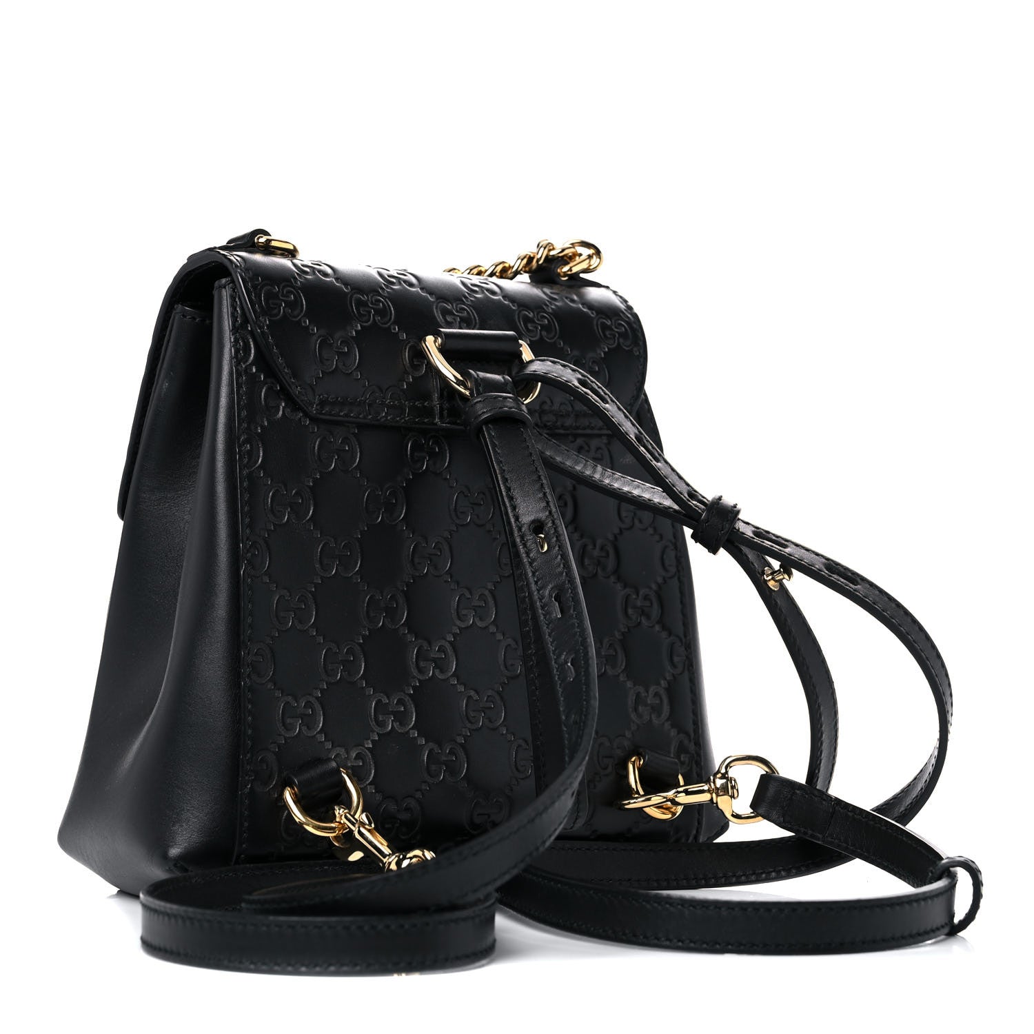 Gucci Guccissima Signature Padlock Backpack Black 3 of 14