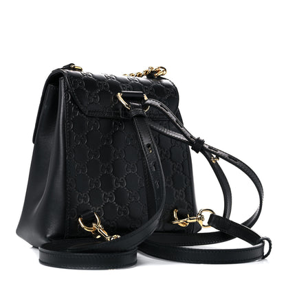 Gucci Guccissima Signature Padlock Backpack Black 3 of 14