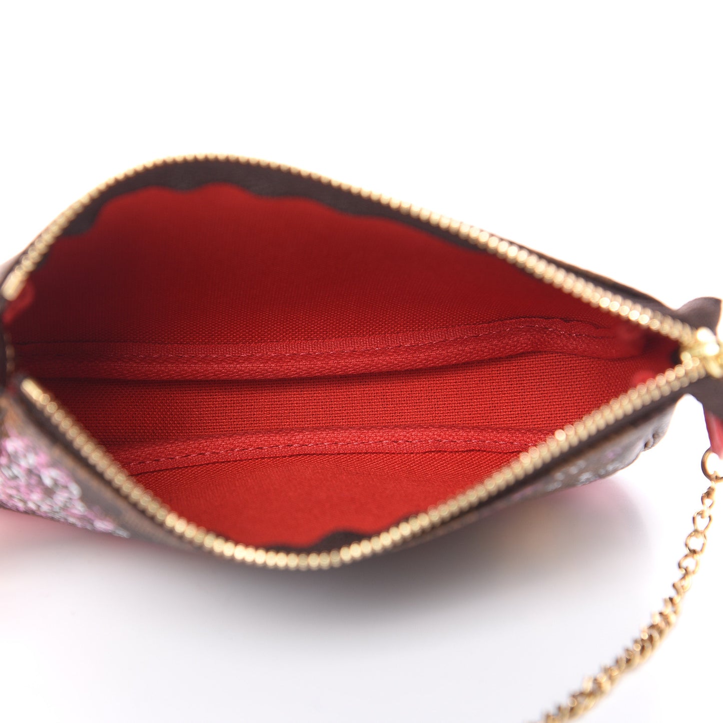 Damier Ebene 2019 Christmas Animation Mini Pochette Accessories Red
