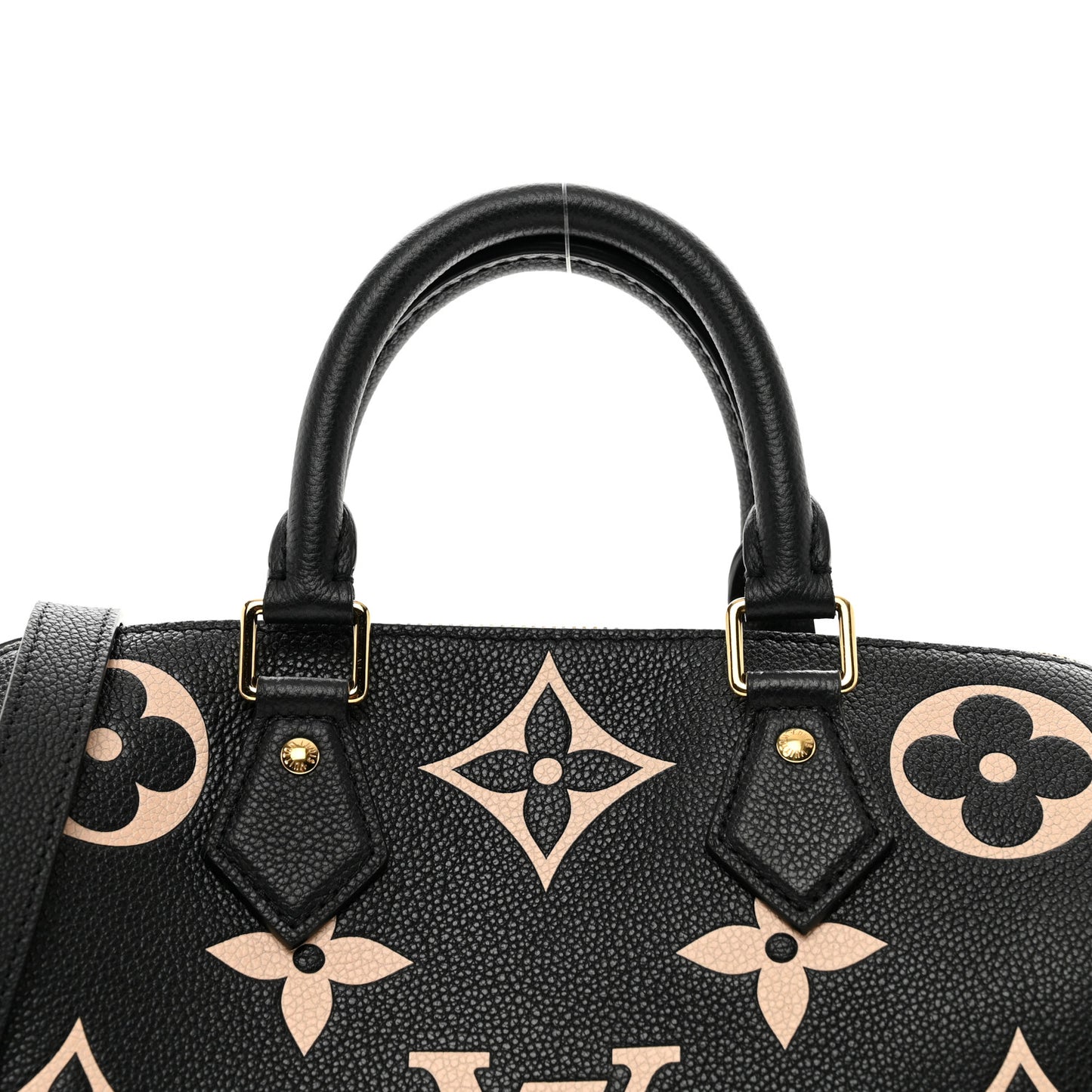 Empreinte Monogram Giant Speedy Bandouliere 25 Black Beige