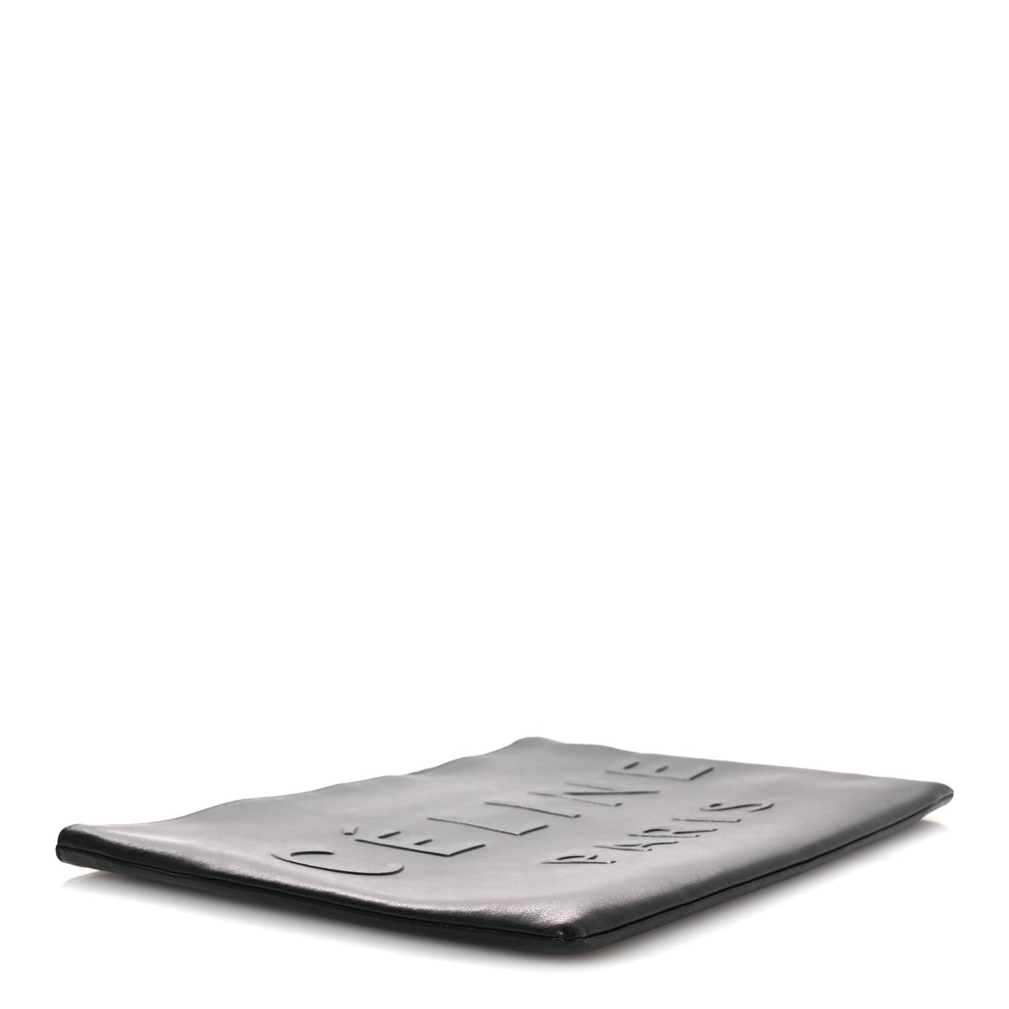 Calfskin Large Made In Clutch Pouch Black