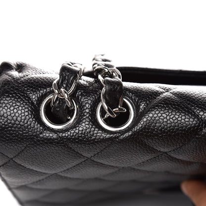 Chanel Caviar Quilted Jumbo Single Flap Black 8 of 10