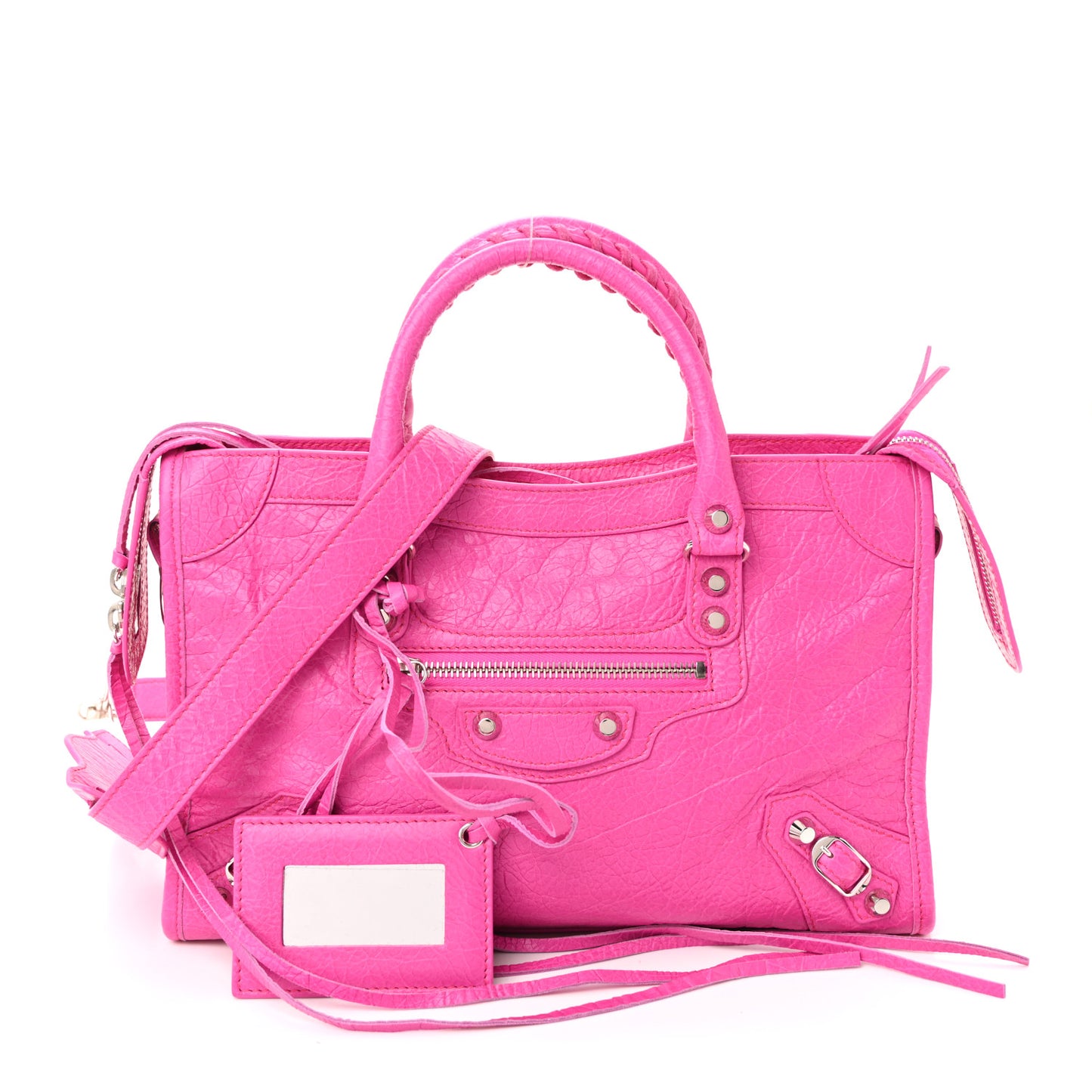 Agneau Classic Silver Hardware S City Fuchsia