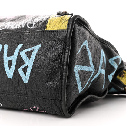 Balenciaga Agneau Graffiti All Over Classic Hardware City Black Multicolor 11 of 13