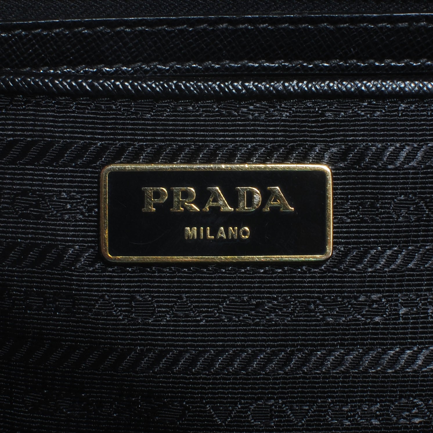 Prada Saffiano Lux Medium Double Zip Tote Nero Black 7 of 9