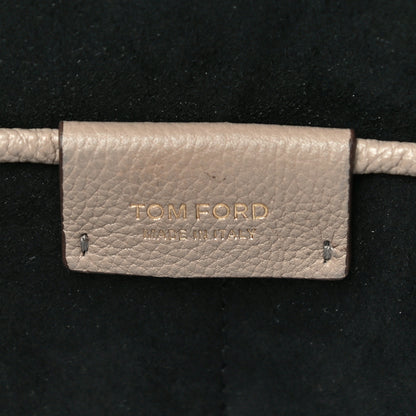 Tom Ford Pebbled Calfskin Medium Alix Dome Bag Taupe 6 of 9