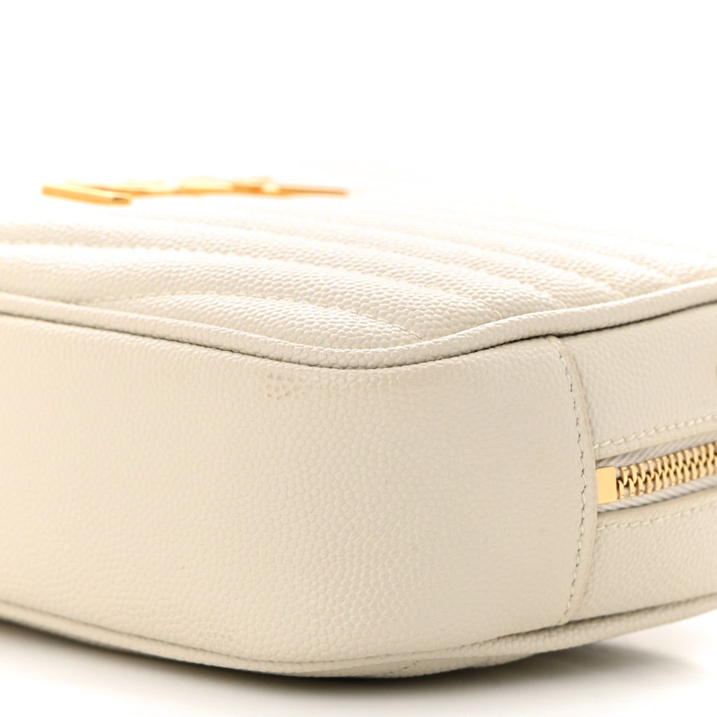 Grain De Poudre Matelasse Monogram Mini Lou Camera Bag Crema Soft