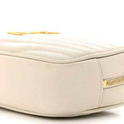 Saint Laurent Grain De Poudre Matelasse Monogram Mini Lou Camera Bag Crema Soft 10 of 11