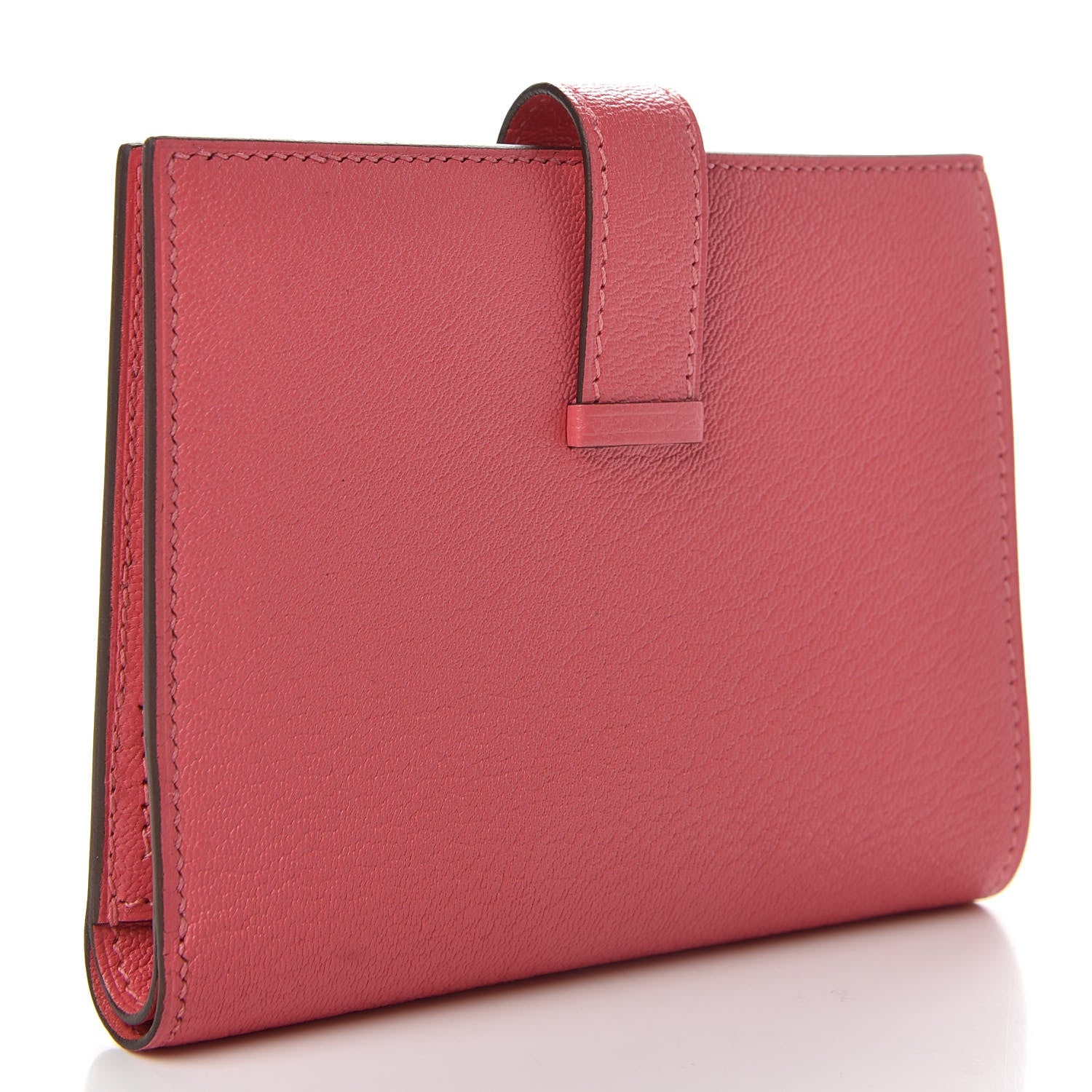 Hermes Chevre Mysore Bearn Compact Wallet Rose Lipstick 3 of 7