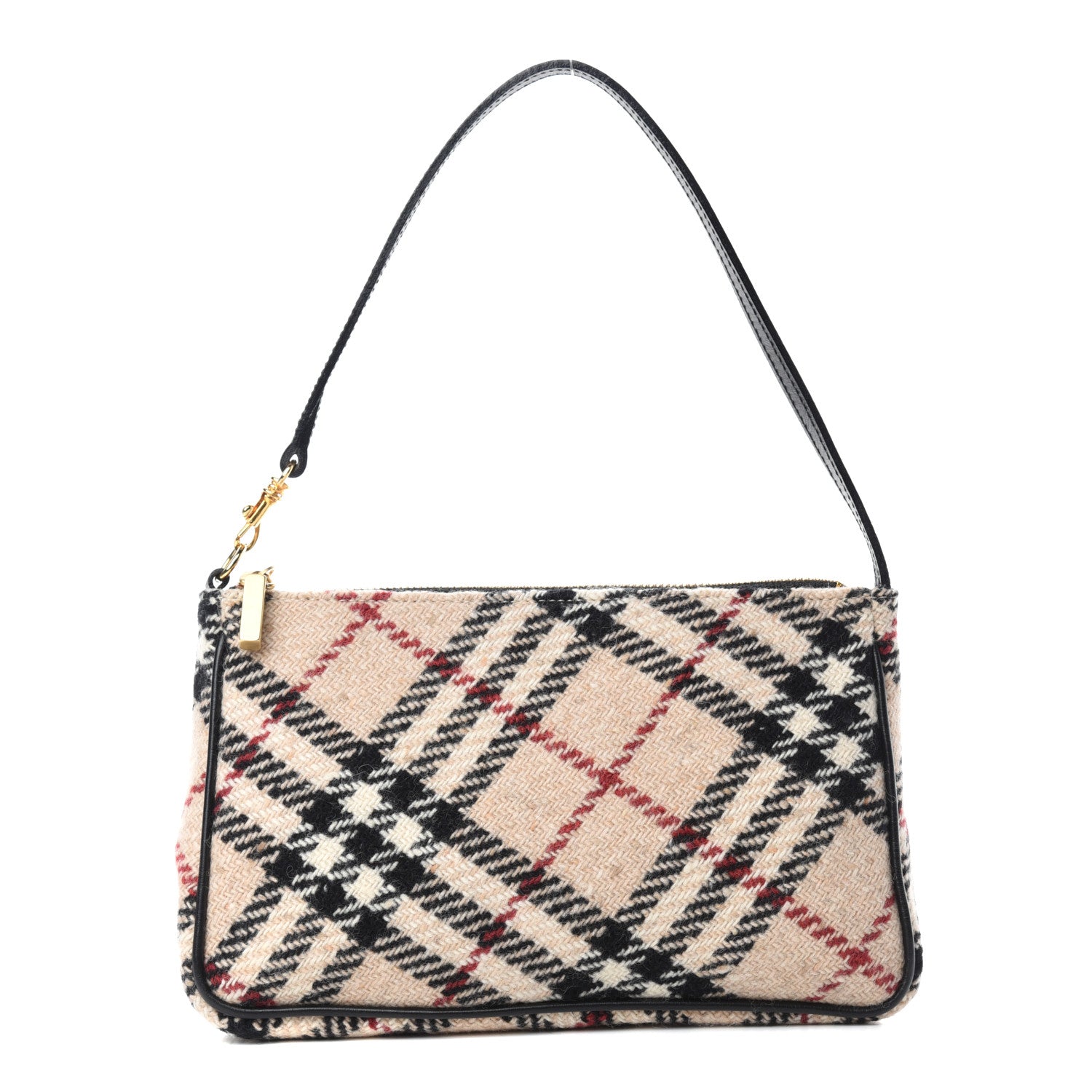 Burberry Wool Check Pochette Beige 1 of 10