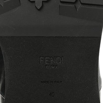 Fendi Nappa Microfiber Fabric FF Rockoko Thigh High Boots 40 Black Tobacco 6 of 7