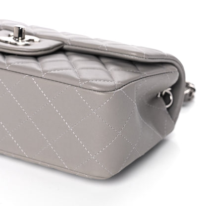 Chanel Lambskin Quilted Mini Rectangular Flap Grey 9 of 10