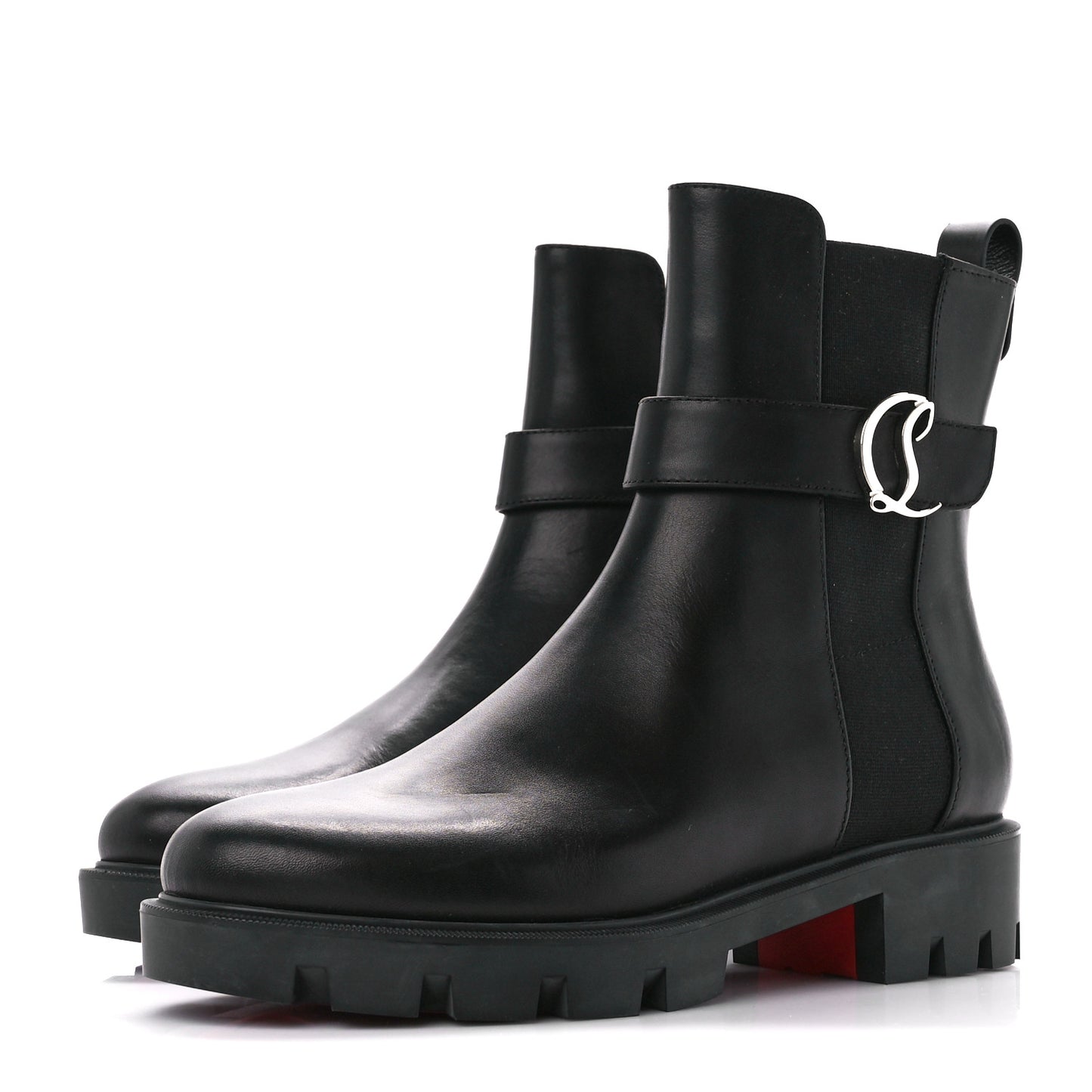 Calfskin Ingrassato Flat Chelsea Booties 39.5 Black