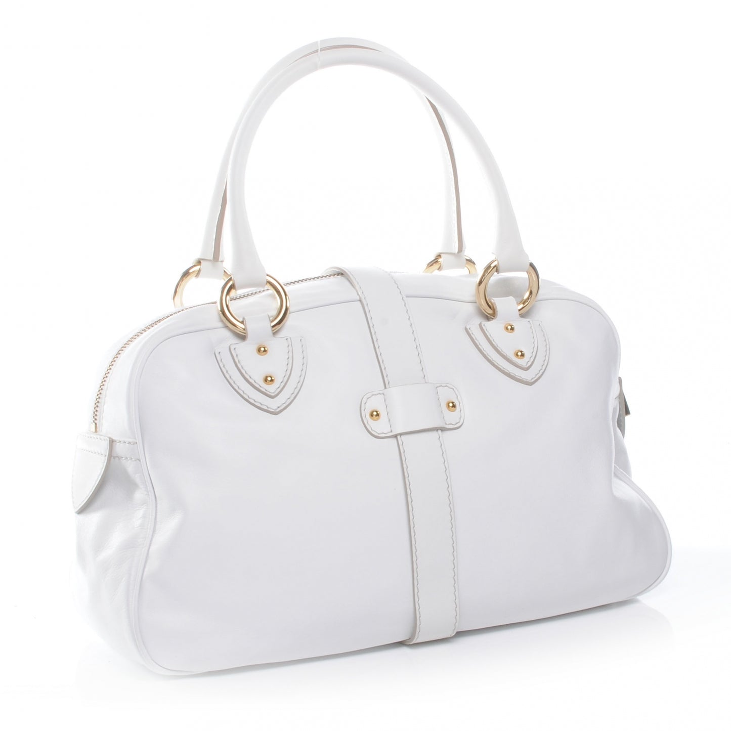 Leather Lola Satchel Ivory