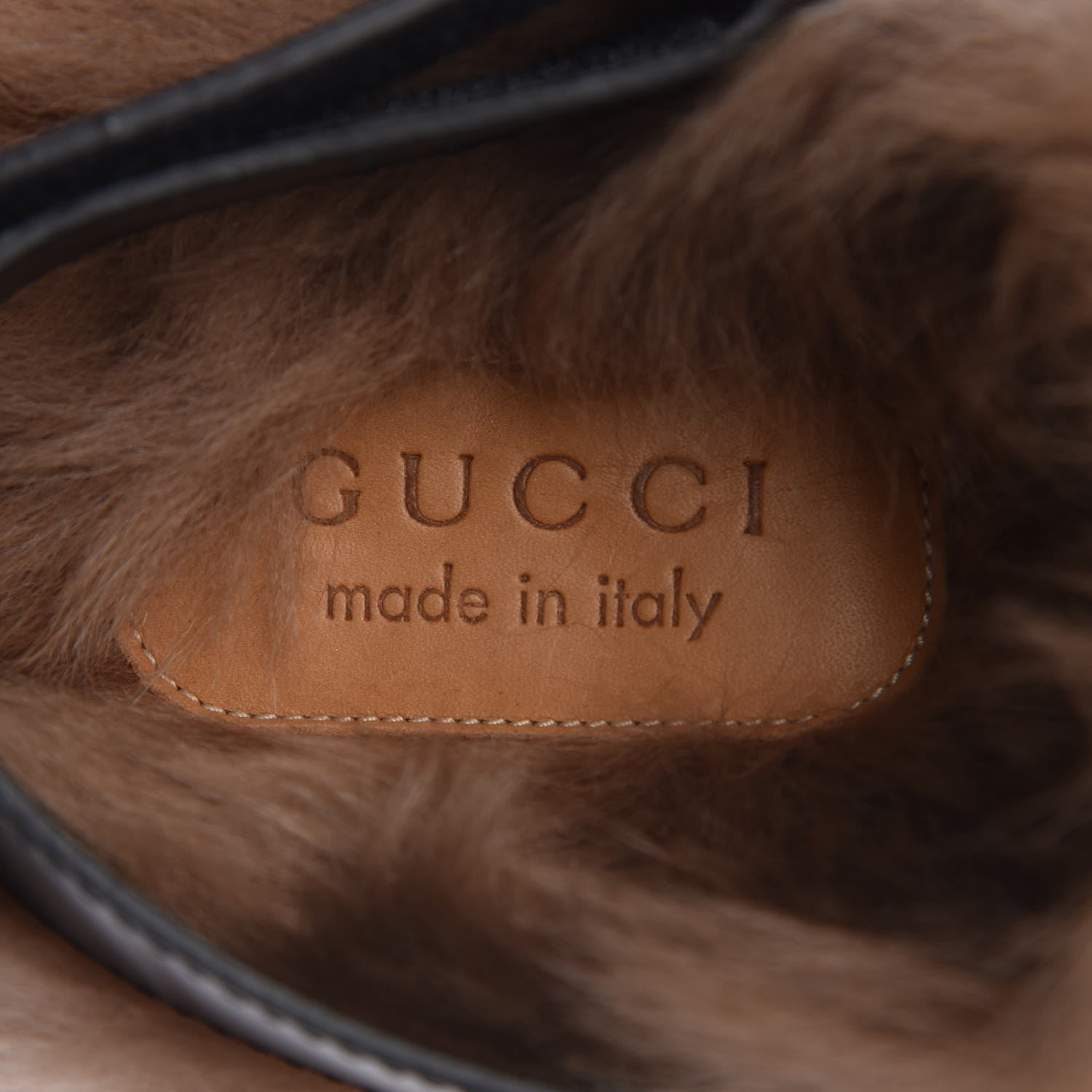 Gucci Herringbone Fur Wolf Mens Horsebit River Slingback Slippers 8 Black White 11 of 12