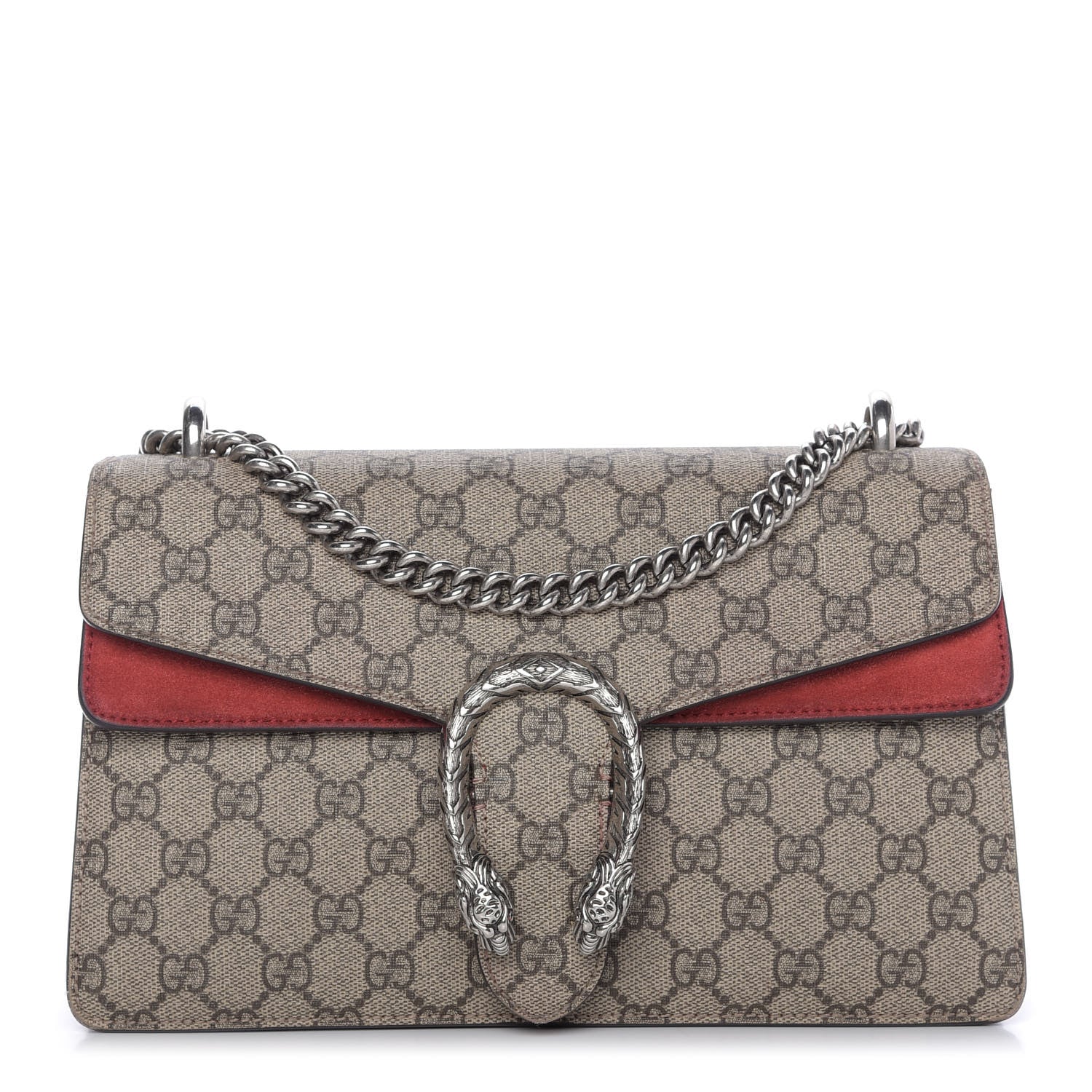 Gucci GG Supreme Monogram Small Dionysus Shoulder Bag Red 1 of 10