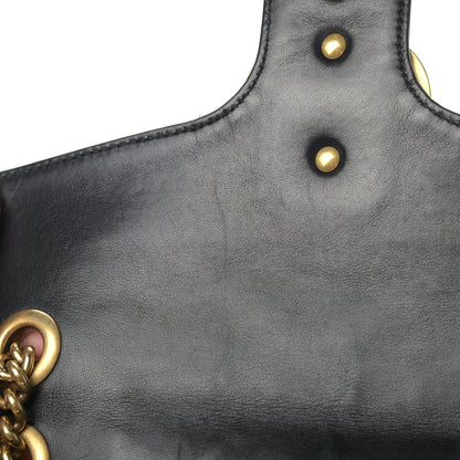 Gucci Calfskin Matelasse Small GG Marmont Shoulder Bag Black 6 of 9