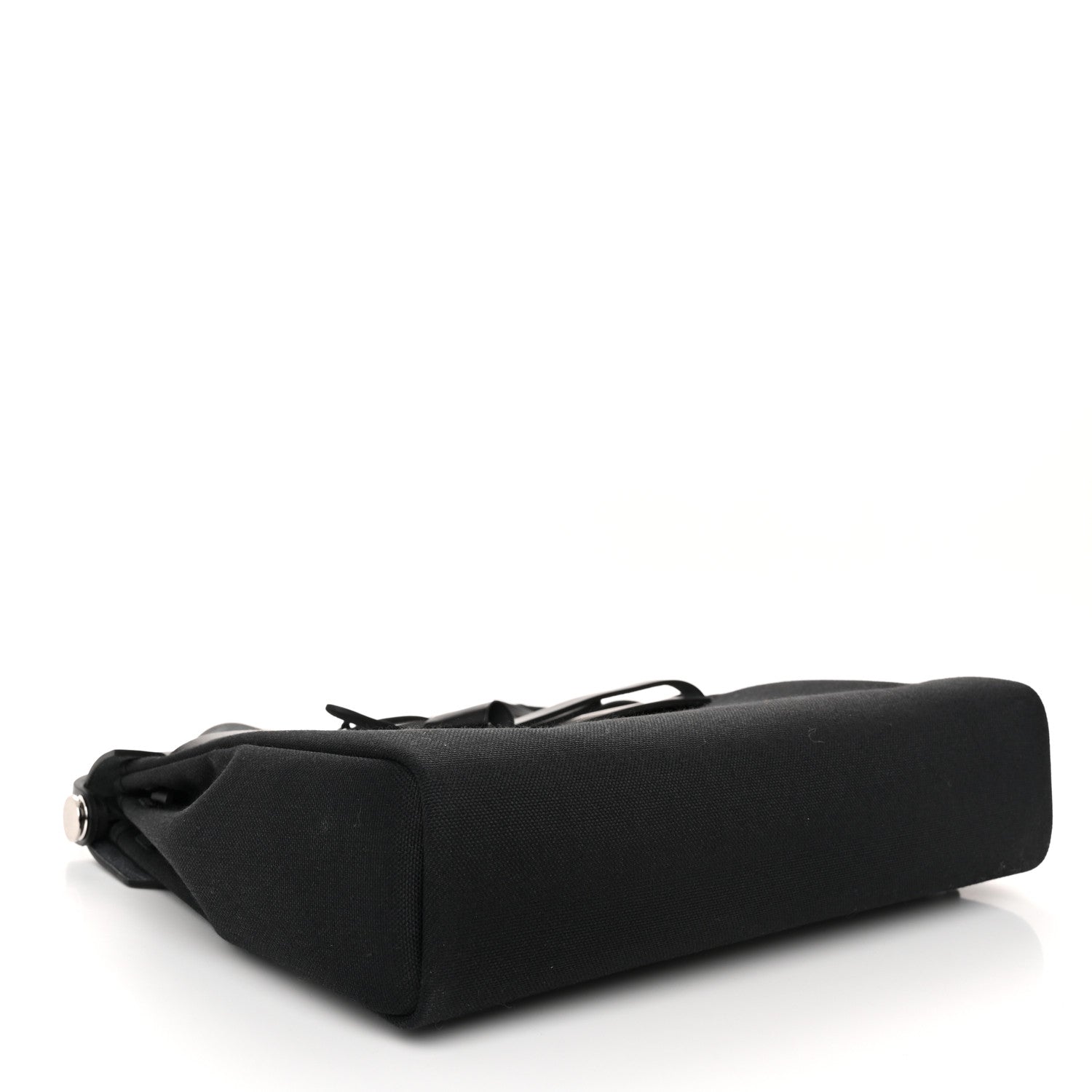 Hermes Military Toile Vache Hunter Herbag Messenger 39 Black 5 of 12