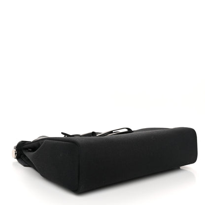 Hermes Military Toile Vache Hunter Herbag Messenger 39 Black 5 of 12