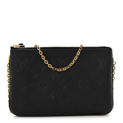 Louis Vuitton Empreinte Double Zip Pochette Black 1 of 11